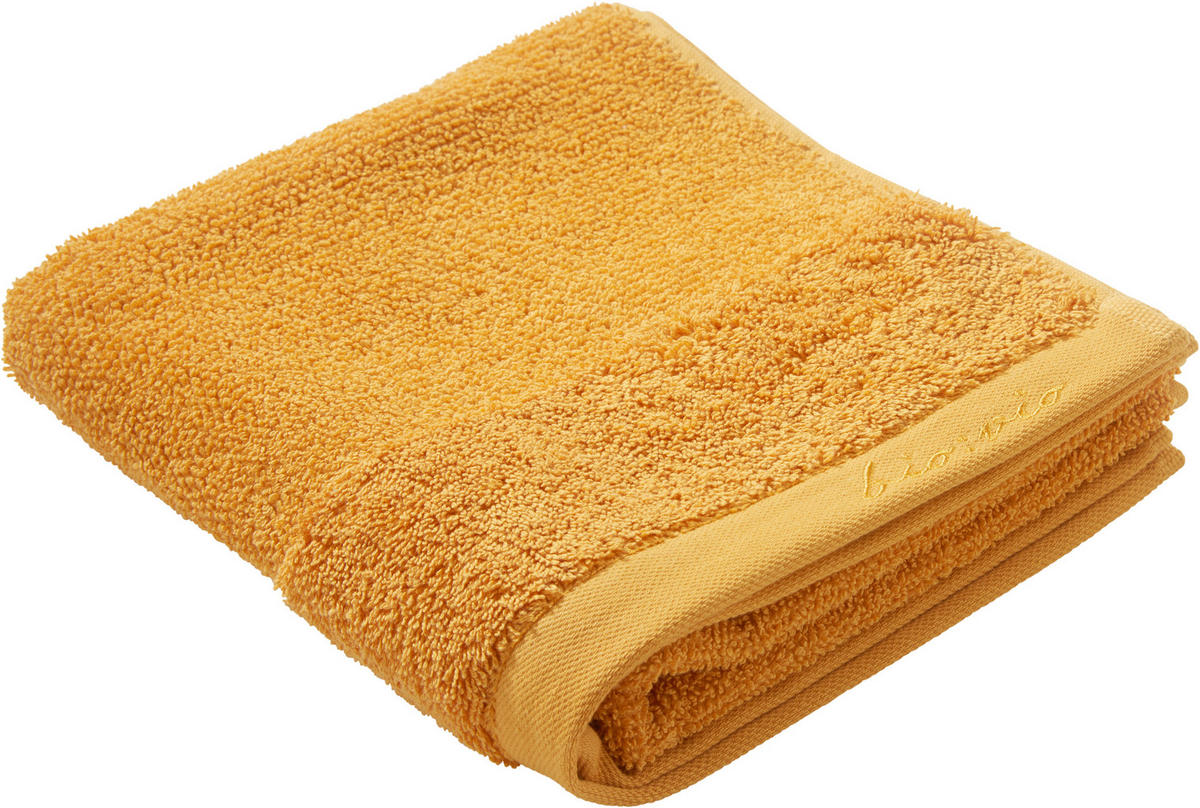 RUČNÍK, 50/100 cm, tmavě žlutá - tmavě žlutá, Natur, textil (50/100cm) - Bio:Vio