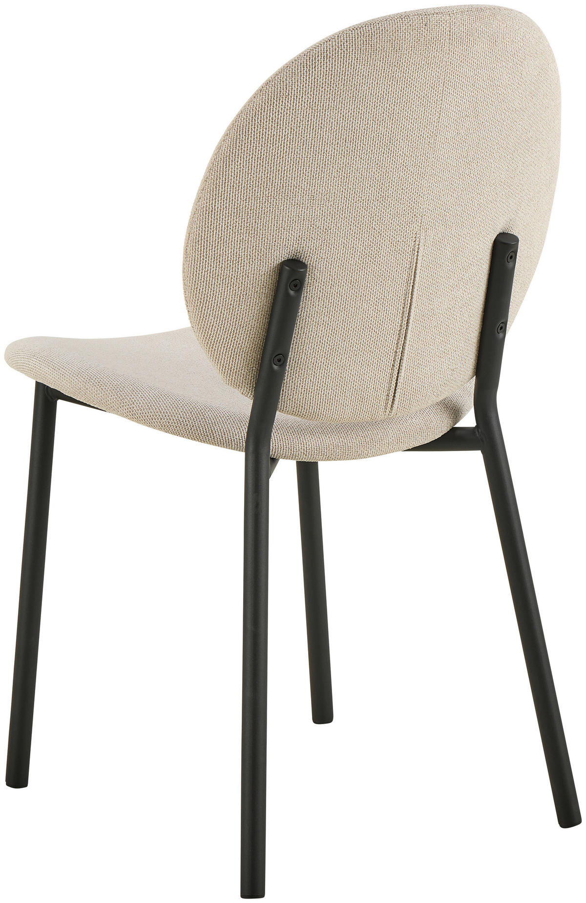STUHL  in Stahl Struktur  - Beige/Schwarz, Trend, Textil/Metall (87/57,5/50cm) - MID.YOU