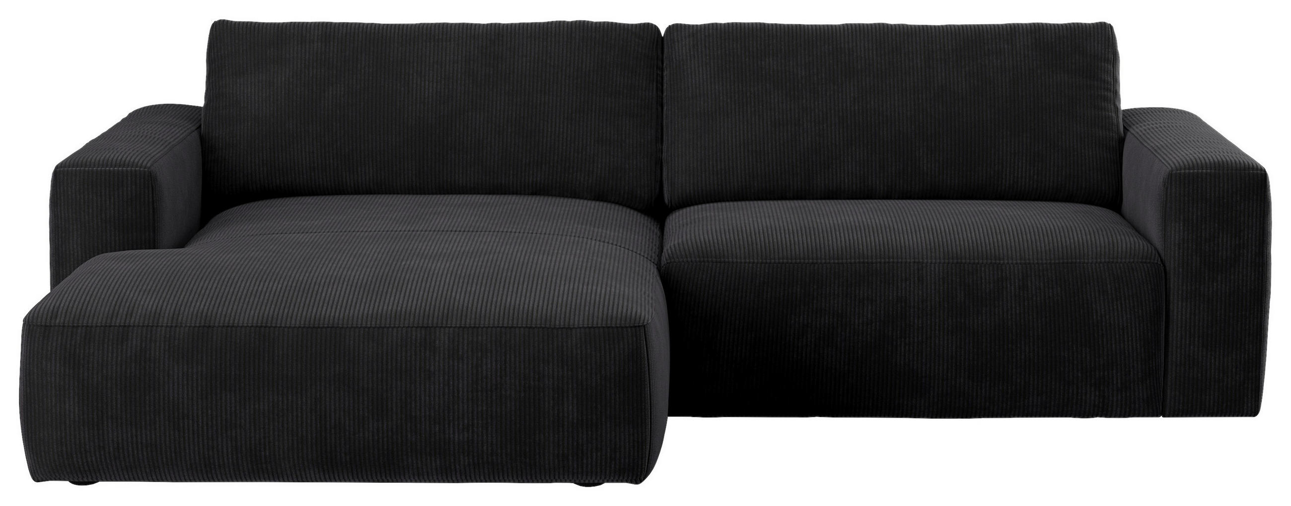 ECKSOFA in Mikrofaser Dunkelbraun  175/283 cm  - Dunkelbraun/Schwarz, MODERN, Kunststoff/Textil (175/283cm) - MID.YOU