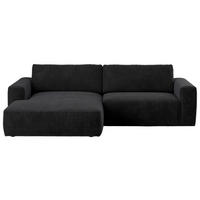 ECKSOFA Dunkelbraun Mikrofaser  - Dunkelbraun/Schwarz, MODERN, Kunststoff/Textil (175/283cm) - MID.YOU