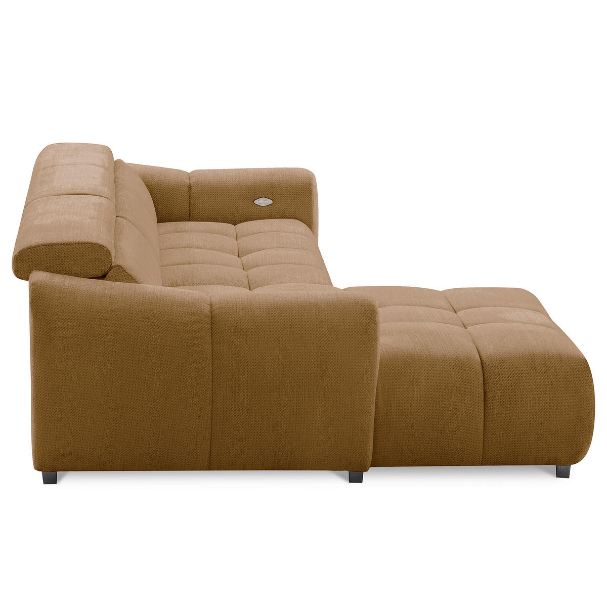 ECKSOFA  Webstoff Rostfarben  - Rostfarben/Schwarz, Design, Kunststoff/Textil (177/274cm) - Livetastic