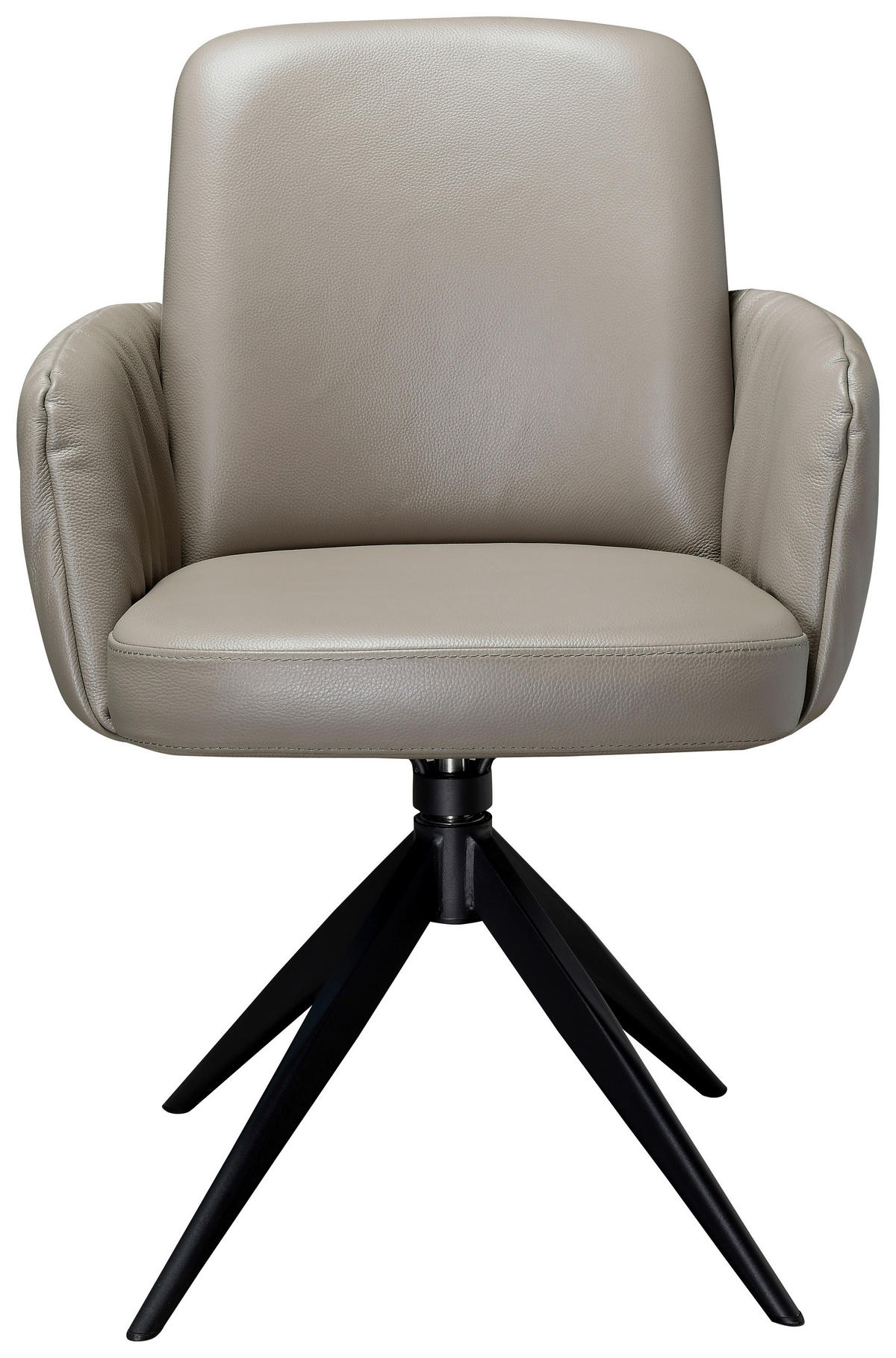 ŽIDLE S PODRUČKAMI, železo, černá, šedohnědá - černá/šedohnědá, Design, kov/kůže (59/85/62cm) - Moderano
