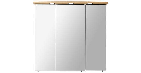 SPIEGELSCHRANK 75/72/20 cm  - Chromfarben/Eichefarben, KONVENTIONELL, Glas/Holzwerkstoff (75/72/20cm) - Xora