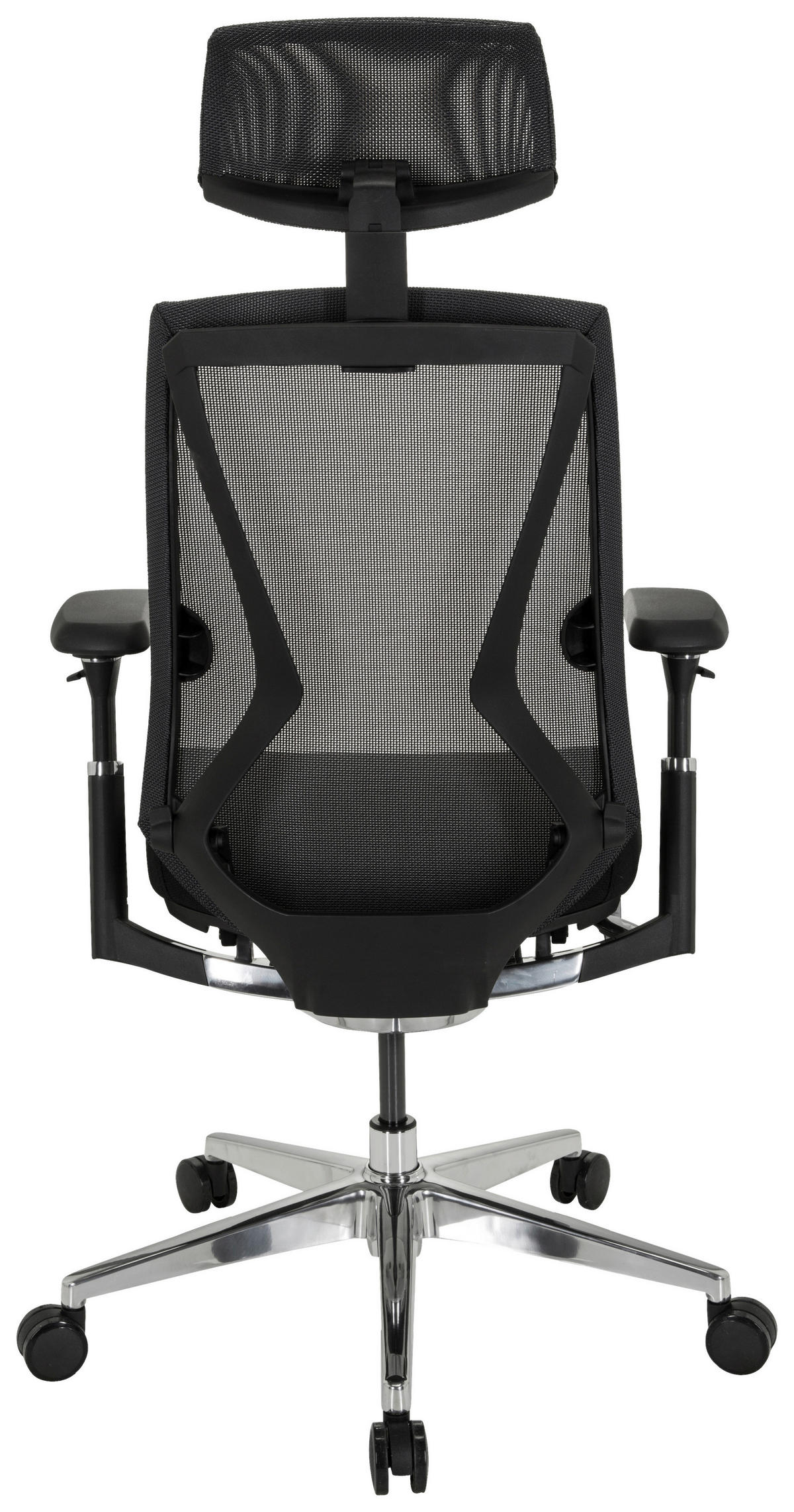 SNURRSTOL  i nätklädsel, flatväv svart  - silver/svart, Modern, metall/textil (75/120/75cm) - MID.YOU
