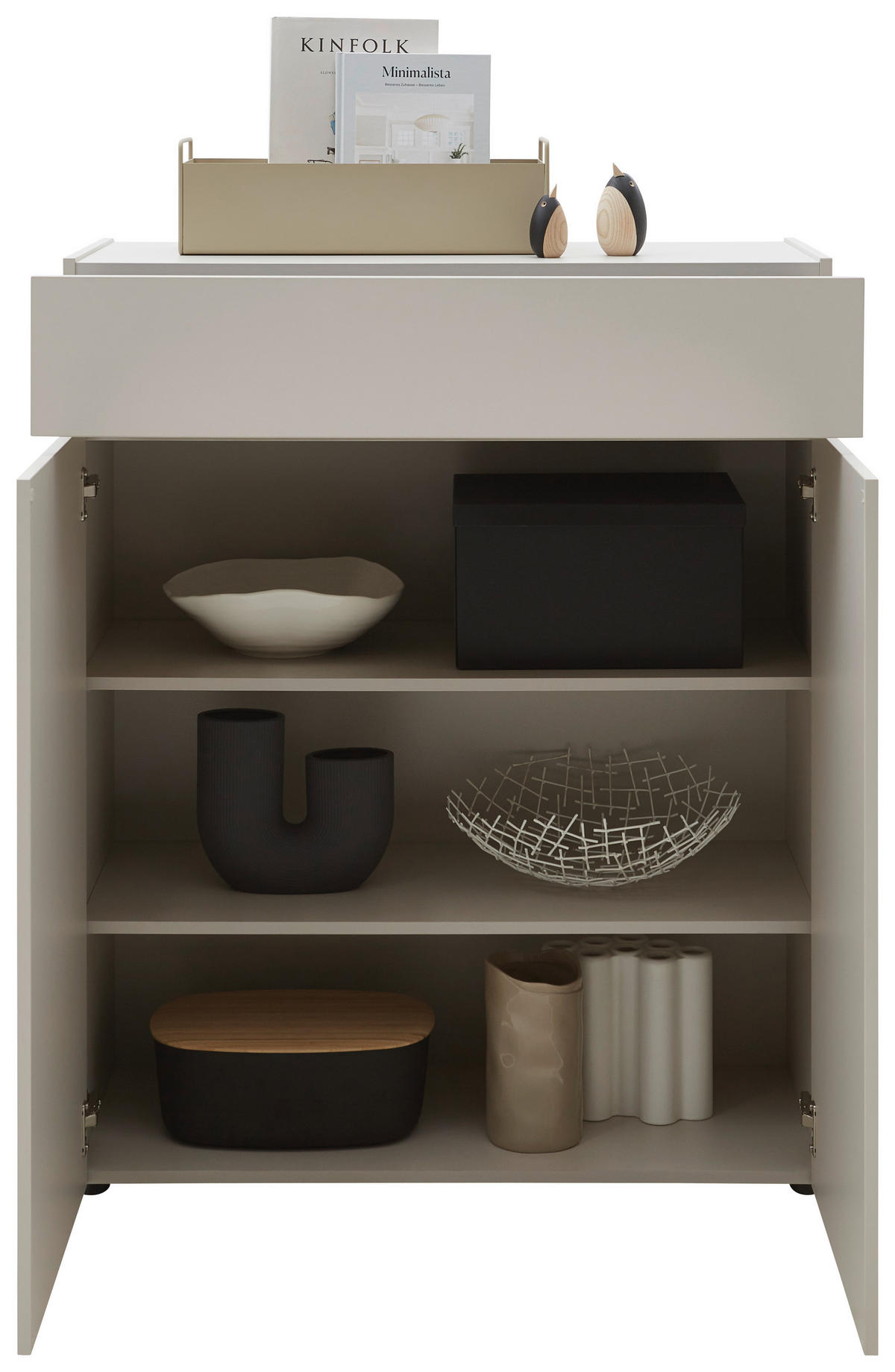 COMMODE 90/111/40 cm  in Kaschmir  - noir/cachemire, Design, matière synthétique/matériau de bois (90/111/40cm) - Voleo