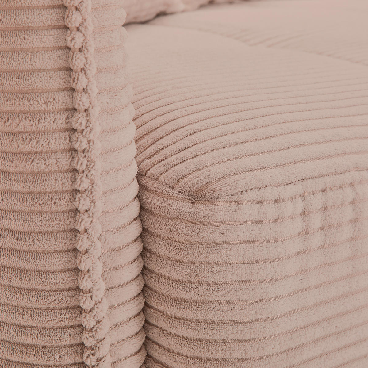 BIGSOFA Cord Rosa  - Schwarz/Rosa, Design, Textil/Metall (226/91/103cm) - Carryhome