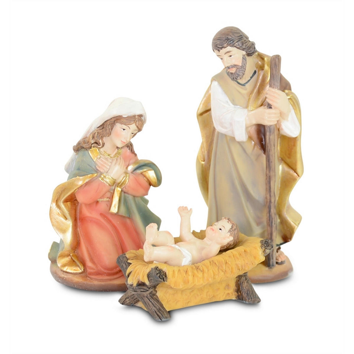 KRIPPENFIGUREN-SET - Naturfarben, Basics, Kunststoff (5,5/12,5/17cm)