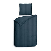 BETTWÄSCHE Banda Makosatin 155/220 cm  - Dunkelblau, Basics, Textil (155/220cm)