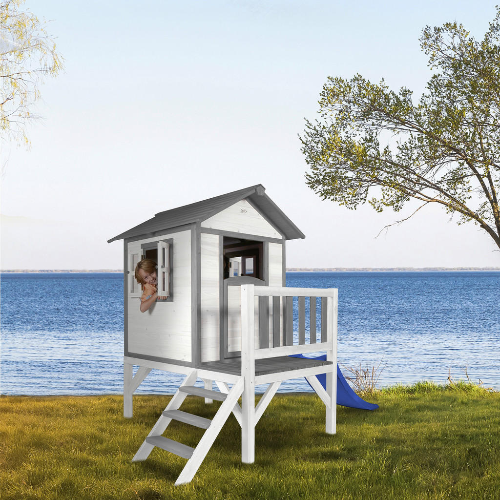 Thumbnail - Ambia Garden Spielhaus, Blau, Grau, Weiß, Holz, Kunststoff, Hemlocktanne, 240x189x167 cm, EN 71, CE, FSC 100%, Outdoor S...