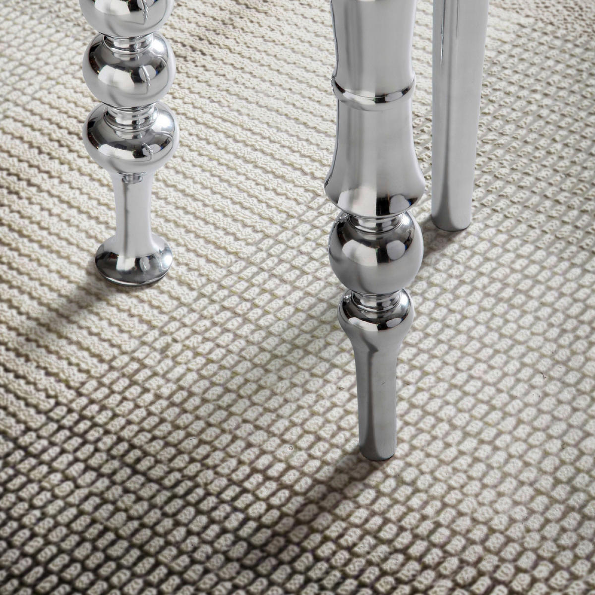 KISASZTAL fém  44/63 cm  - ezüst, Design, fém (44/63cm) - MID.YOU