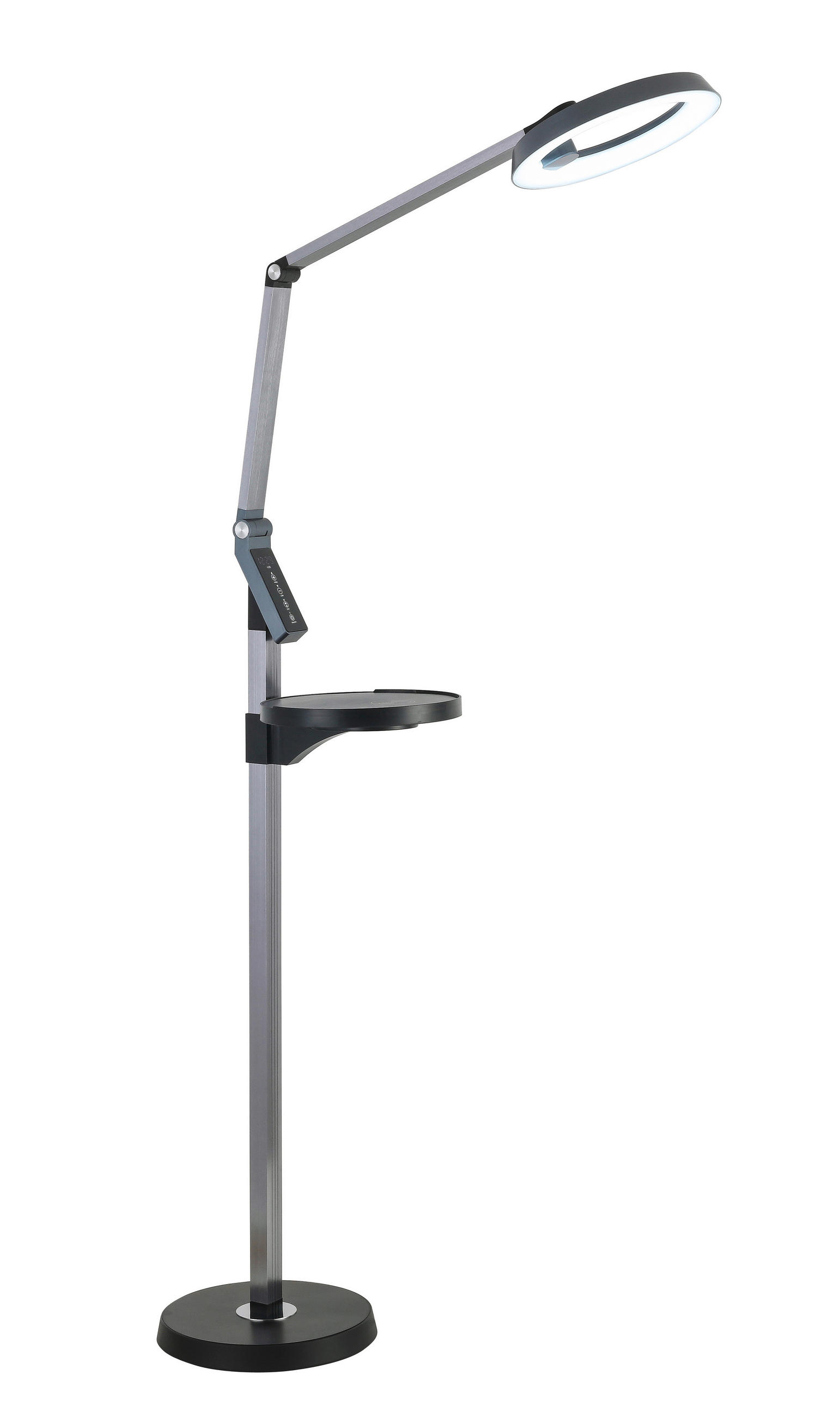 STOJACIA LED LAMPA, 71/135 cm  - antracitová, Trend, kov/plast (71/135cm) - Novel