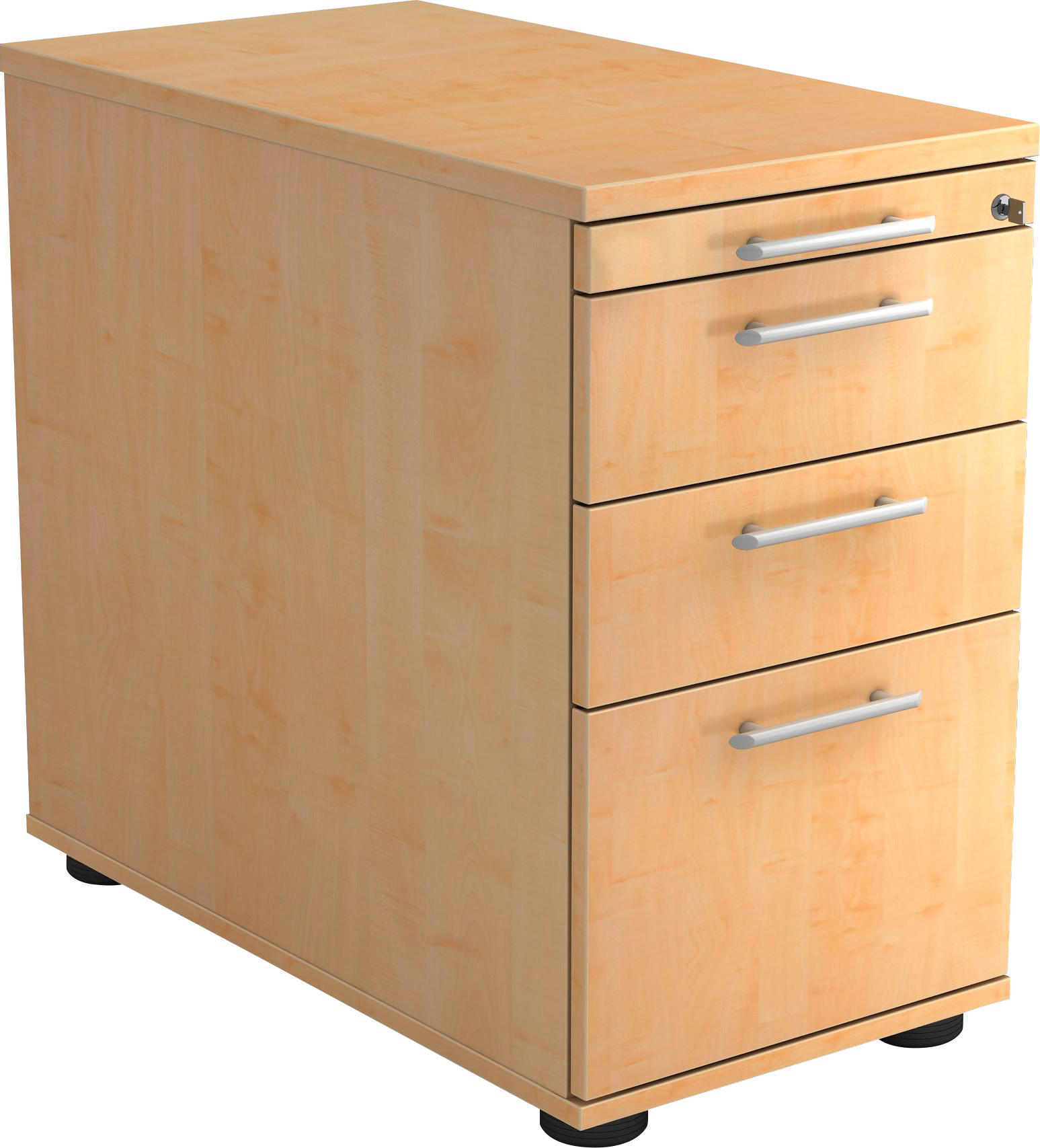 ANSTELLCONTAINER 42,8/72-76/80 cm  - Ahornfarben/Alufarben, KONVENTIONELL, Holzwerkstoff/Kunststoff (42,8/72-76/80cm) - Venda