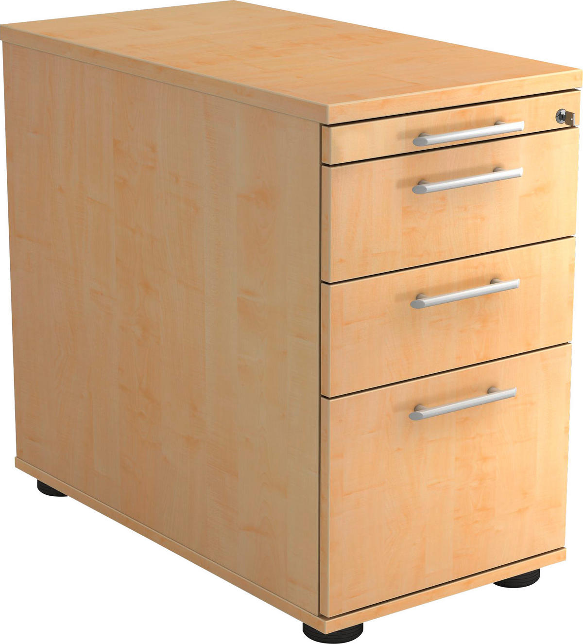 ANSTELLCONTAINER 42,8/72-76/80 cm  - Ahornfarben/Alufarben, KONVENTIONELL, Holzwerkstoff/Kunststoff (42,8/72-76/80cm) - Venda