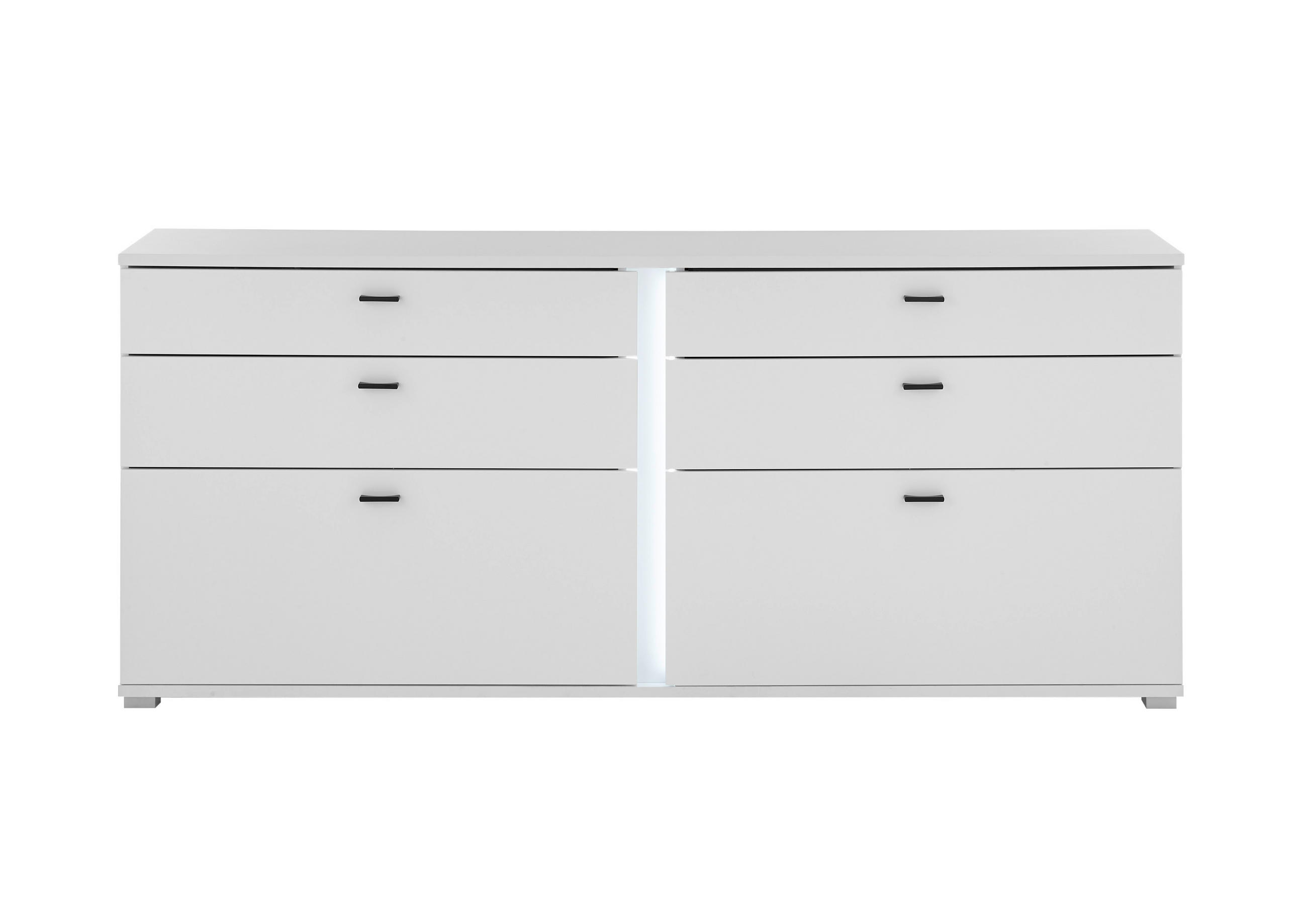 SIDEBOARD  in 200/86/42 cm  - Silberfarben/Schwarz, Design, Holzwerkstoff/Kunststoff (200/86/42cm) - MID.YOU