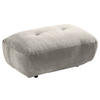 HOCKER in Textil Silberfarben  - Silberfarben/Schwarz, MODERN, Kunststoff/Textil (112/46/65cm) - Trendmanufaktur
