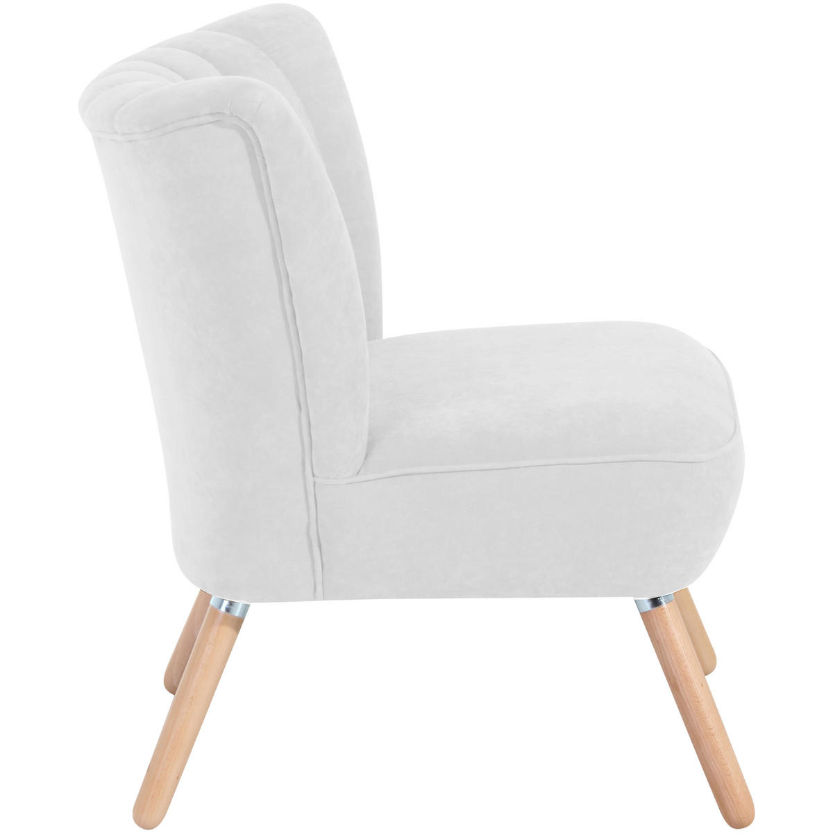 SESSEL Velours Creme    - Buchefarben/Creme, Design, Holz/Textil (70/80/66cm) - Max Winzer