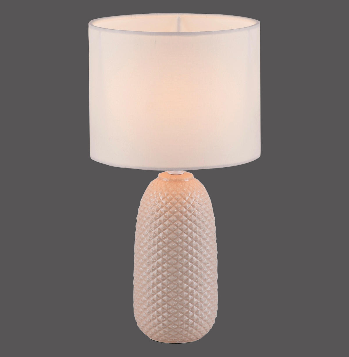 TISCHLEUCHTE PINE 20/20/38 cm  - Sandfarben/Weiß, Design, Glas/Kunststoff (20/20/38cm)