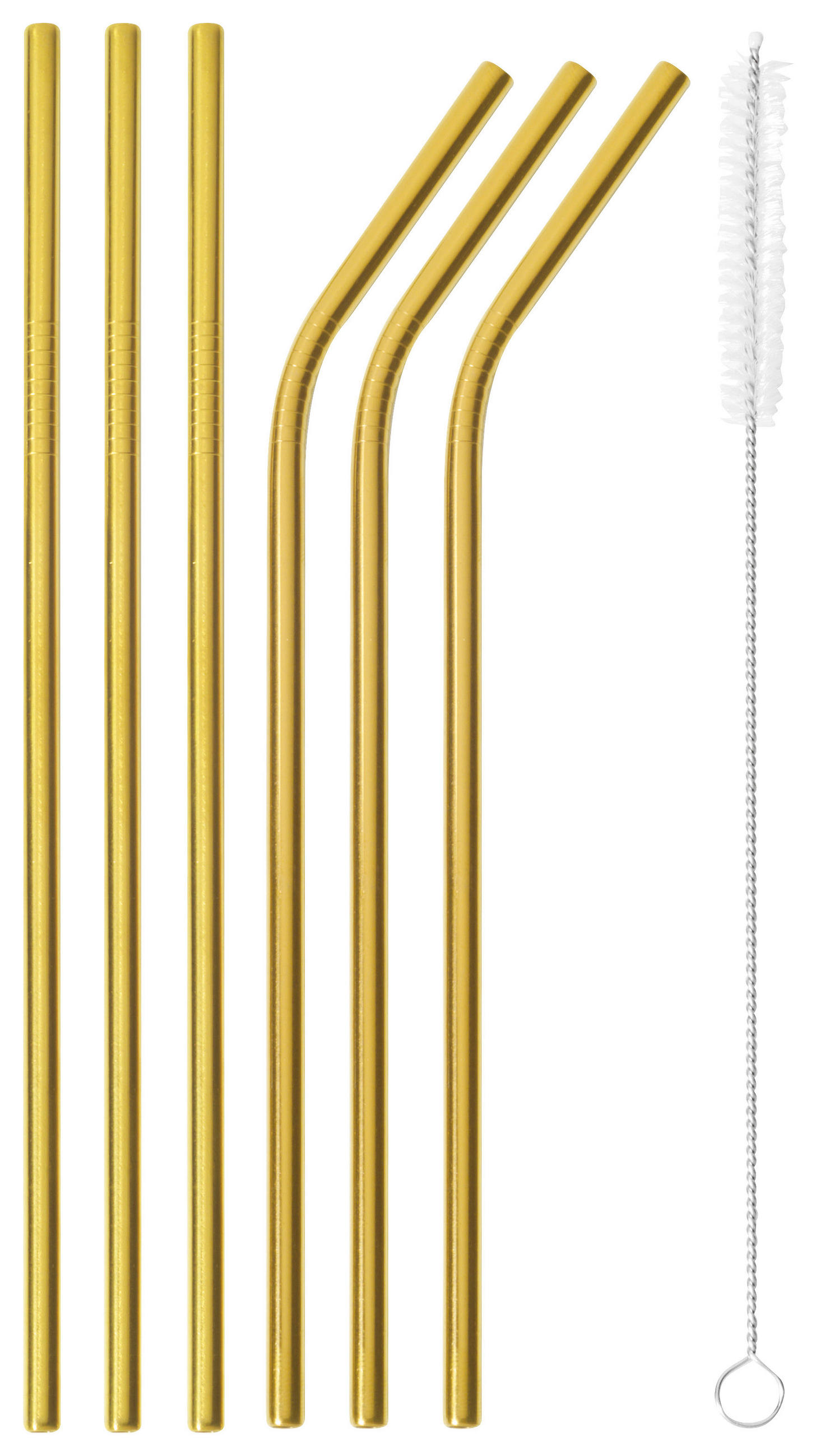 TRINKHALMSET - Goldfarben, Basics, Metall (21,5cm) - Sambonet