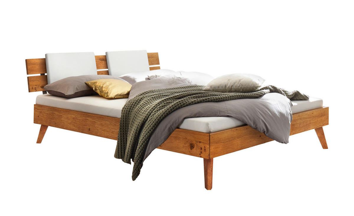 BETT 140/200 cm  in Wildeiche  - Wildeiche/Eichefarben, Natur, Holz (140/200cm) - Hasena