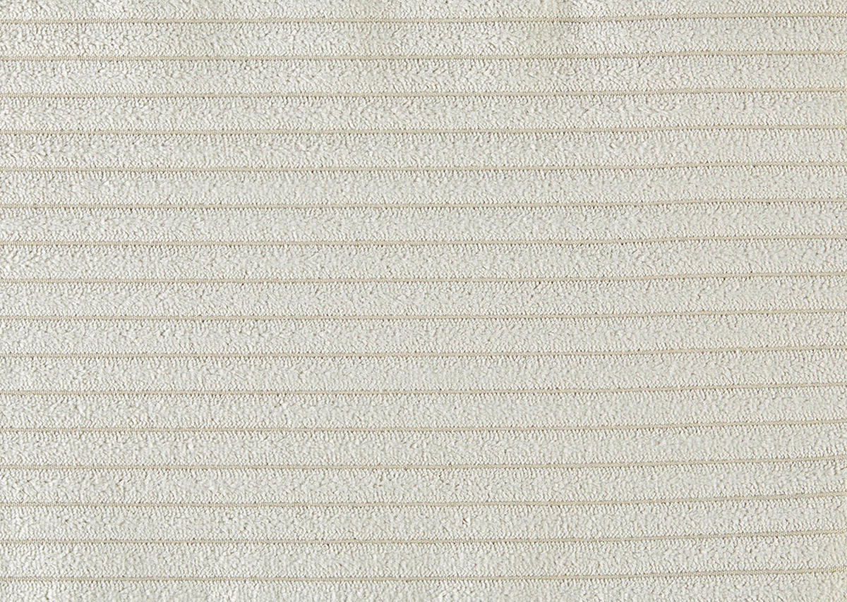 ECKSOFA in Cord Creme  - Creme/Schwarz, KONVENTIONELL, Textil/Metall (258/168cm) - Carryhome