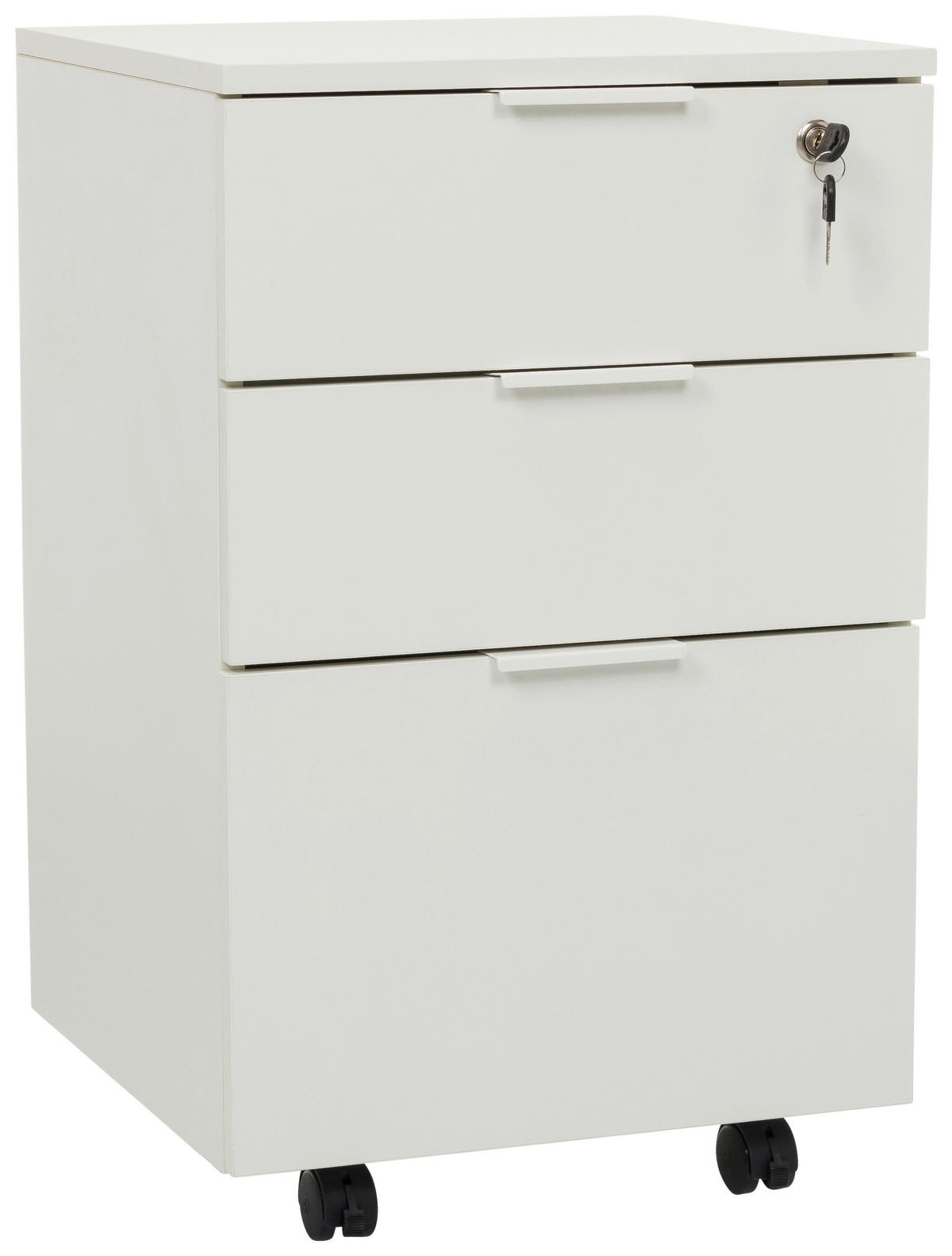 ROLLCONTAINER Weiß  - Weiß, MODERN, Holzwerkstoff/Kunststoff (41,5/66/40cm) - MID.YOU