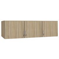 AUFSATZSCHRANK 136/39/54 cm   - Silberfarben/Sonoma Eiche, Design, Holzwerkstoff/Kunststoff (136/39/54cm) - Boxxx