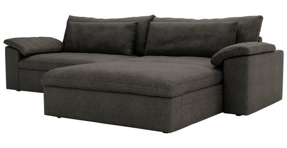 ECKSOFA  in Webstoff Anthrazit  306/198 cm  - Anthrazit/Schwarz, MODERN, Kunststoff/Textil (306/198cm) - Carryhome