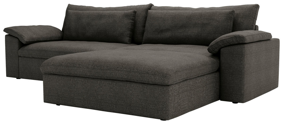 ECKSOFA  in Webstoff Anthrazit  306/198 cm  - Anthrazit/Schwarz, MODERN, Kunststoff/Textil (306/198cm) - Carryhome