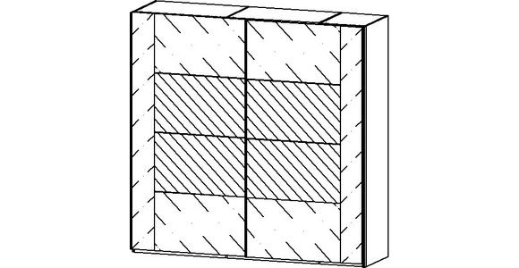 SCHWEBETÜRENSCHRANK 226/223/68 cm 2-türig Seidengrau  - Seidengrau, Design, Glas/Holzwerkstoff (226/223/68cm) - Xora