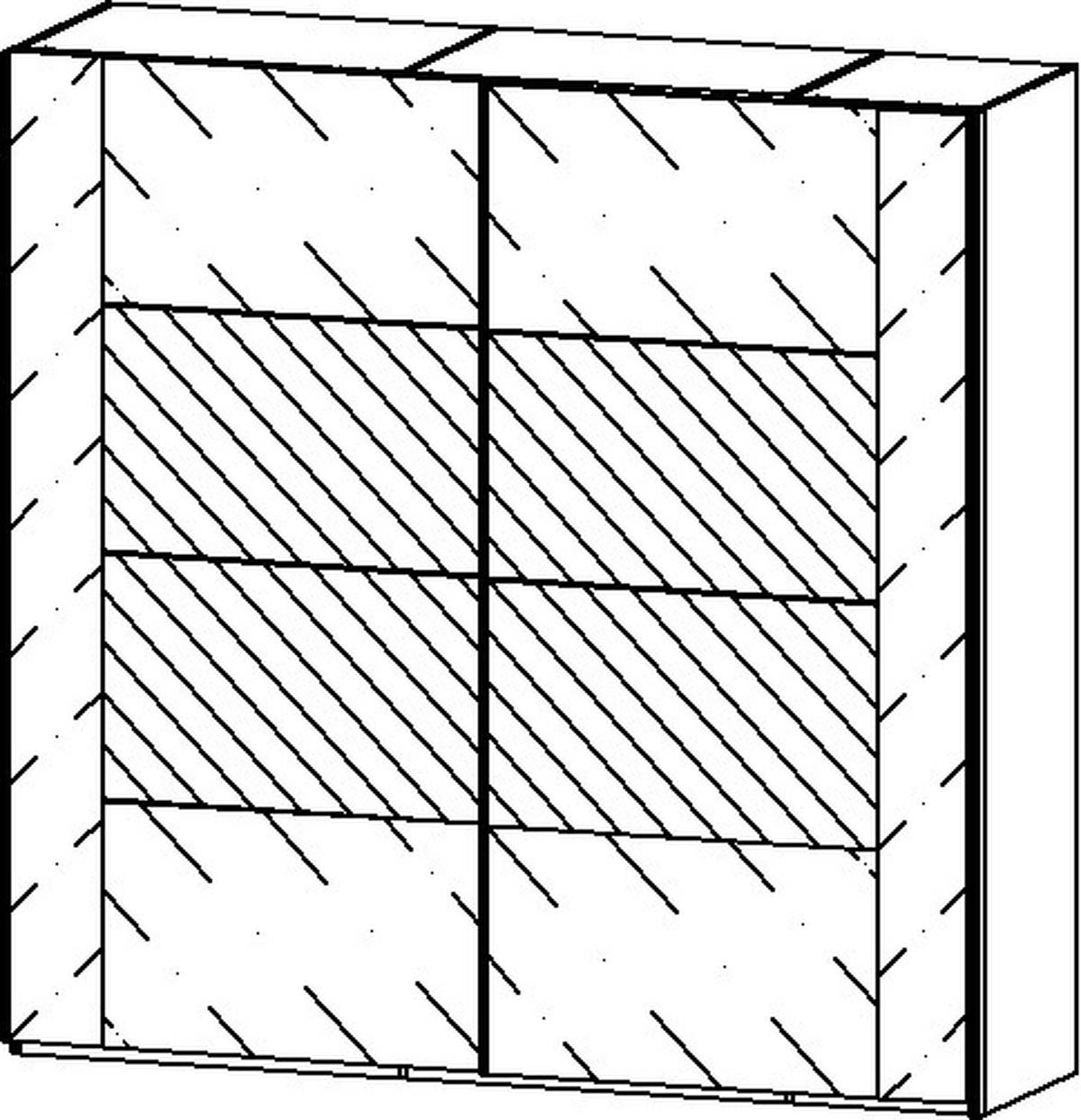 SCHWEBETÜRENSCHRANK 226/223/68 cm 2-türig Weiß  - Weiß, Design, Glas/Holzwerkstoff (226/223/68cm) - Xora