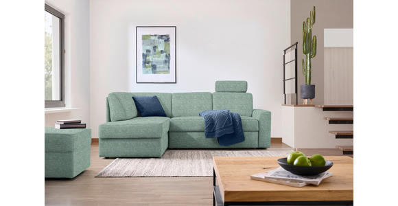 ECKSOFA  in Webstoff Türkis  165/224 cm  - Türkis/Schwarz, KONVENTIONELL, Kunststoff/Textil (165/224cm) - Xora