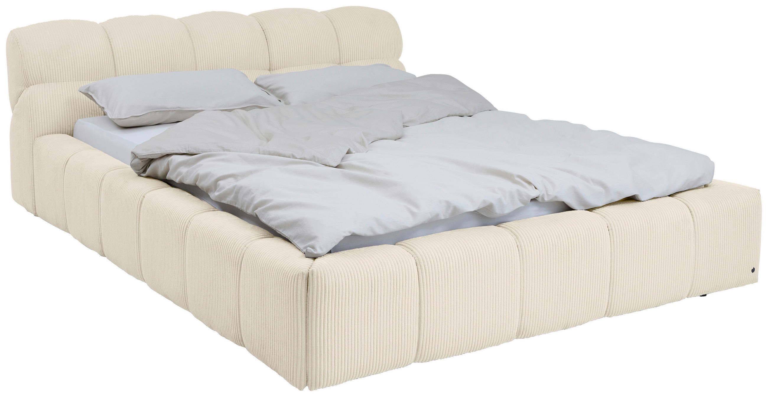 POLSTERBETT 140/200 cm,  in Beige,  - Beige/Schwarz, Design, Kunststoff/Textil (140/200cm) - Tom Tailor