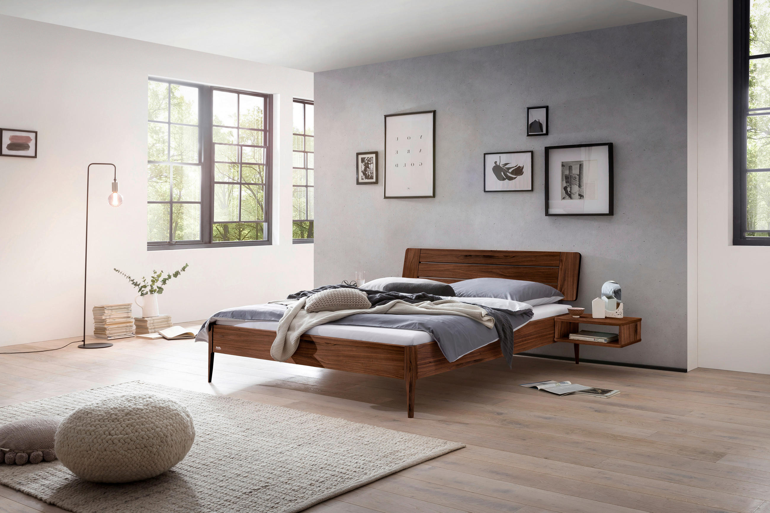 BETT 140/200 cm  in Nussbaumfarben  - Nussbaumfarben, Design, Holz (140/200cm) - Hasena