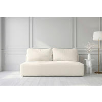 SCHLAFSOFA FREDO Bouclé Creme  inkl.  - Creme/Schwarz, Design, Kunststoff/Textil (212/93/100cm) - MID.YOU