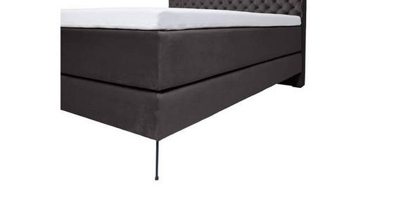 BOXSPRINGBETT 160/200 cm  in Anthrazit  - Anthrazit/Graphitfarben, Design, Textil/Metall (160/200cm) - Xora