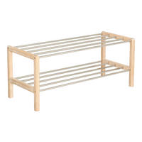 SKOHYLLA 80/34/34 cm  - vit/aluminiumfärg, metall/trä (80/34/34cm) - Best Price