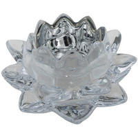 ČAŠA ZA LUČICE  - srebrne boje/prozirno, Basics, staklo (11,8/5,5cm) - Ambia Home