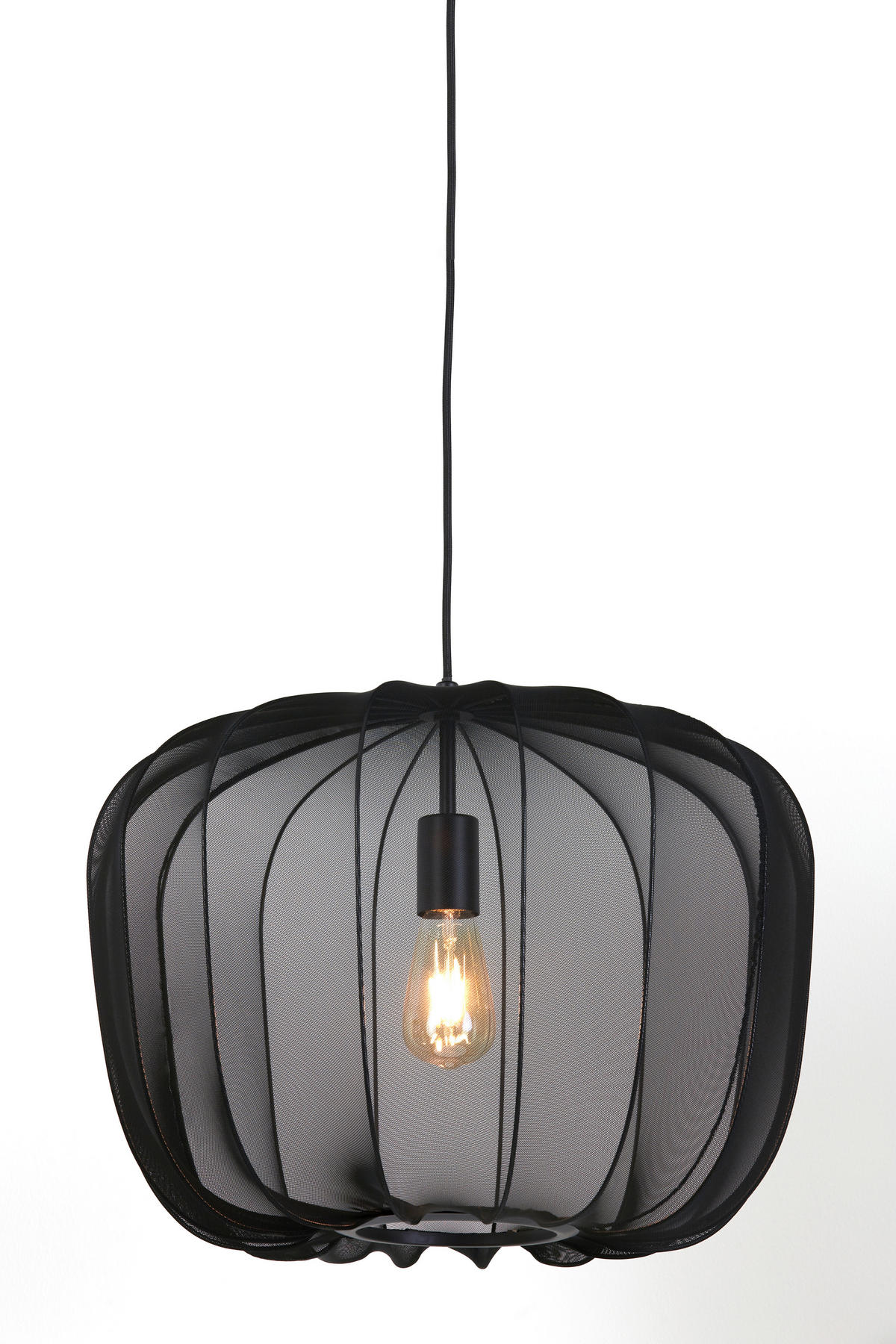 HÄNGELEUCHTE 50/37.50 cm  - Schwarz, Design, Textil (50/37.50cm) - Light & Living