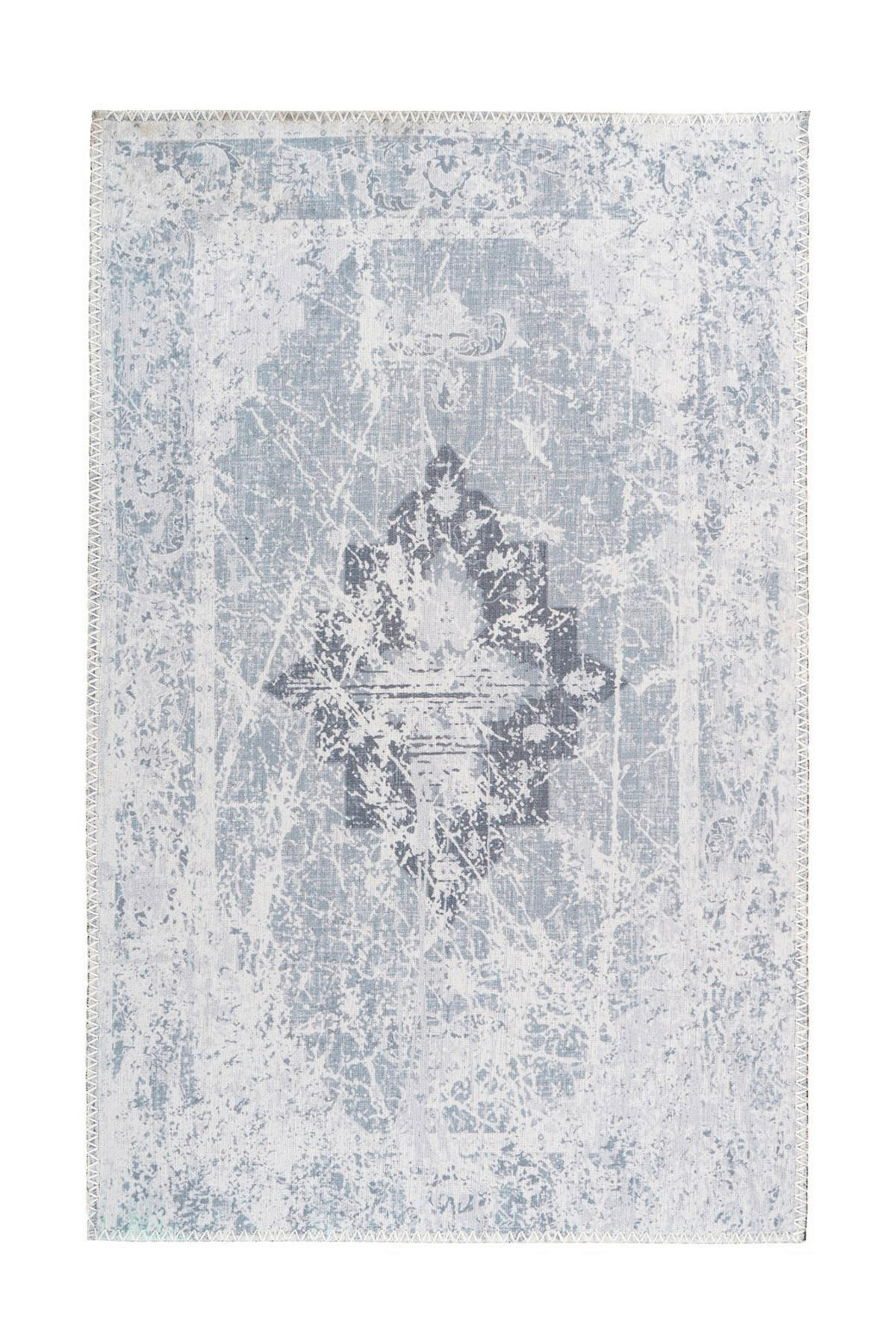 FLACHWEBETEPPICH 160/230 cm Prayer 100 Grau Grau  - Grau, KONVENTIONELL, Textil (160/230cm)