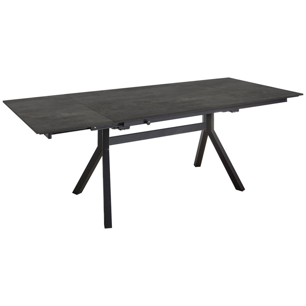 Thumbnail - Celina Home Esstisch Paris, Schwarz, Metall, Holzwerkstoff, rechteckig, Y-Form, 95x76x180-280 cm, ausziehbar, in verschi...