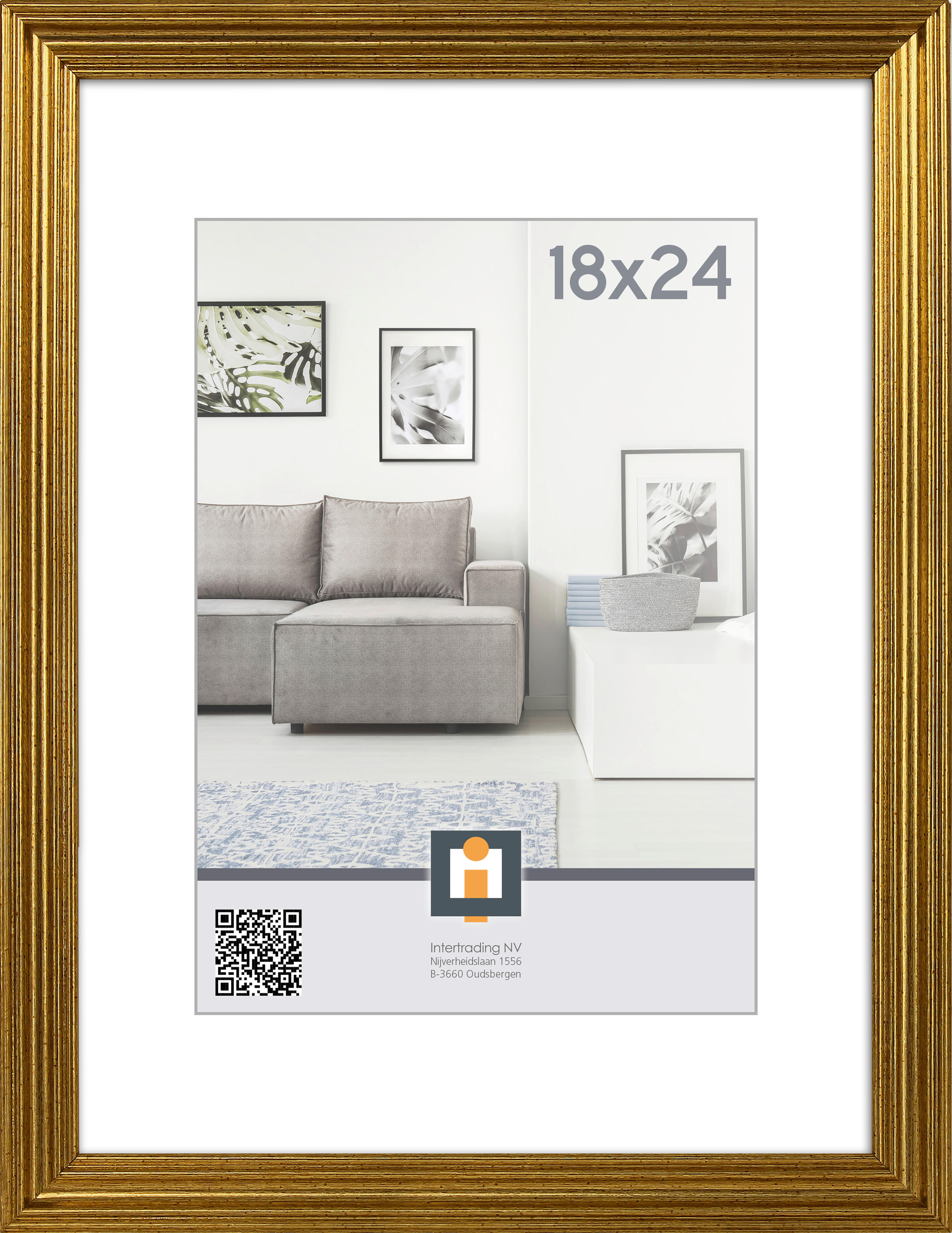 BILDERRAHMEN - Goldfarben, Basics, Glas/Kunststoff (20/26/1.2cm)