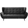 3-SITZER-SOFA Mikrofaser Anthrazit  - Anthrazit/Schwarz, MODERN, Textil/Metall (221/105/98cm) - MID.YOU