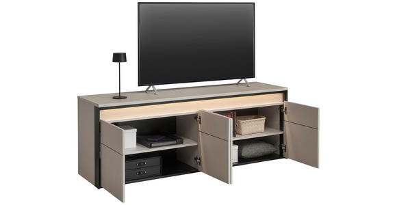 LOWBOARD  in 173/63/47 cm  - Beige/Schwarz, KONVENTIONELL, Holzwerkstoff (173/63/47cm) - Voleo