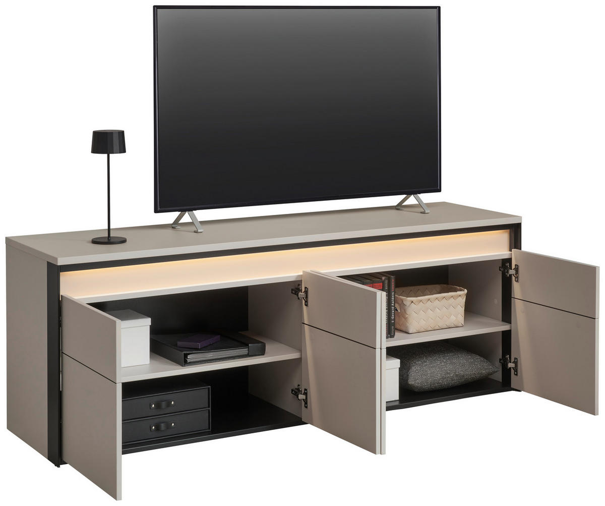 LOWBOARD 173/63/47 cm  - Beige/Schwarz, Konventionell, Holzwerkstoff (173/63/47cm) - Voleo