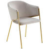 STOLICA SA RUKONASLONOM  zlatna, svetlosiva       - zlatna/svetlosiva, Trendi, metal/tekstil (53/77/60cm) - Livetastic