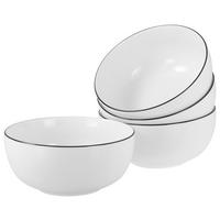 SKÅLSET 4 delar Allround Black Line   - vit/svart, Design, keramik - Creatable
