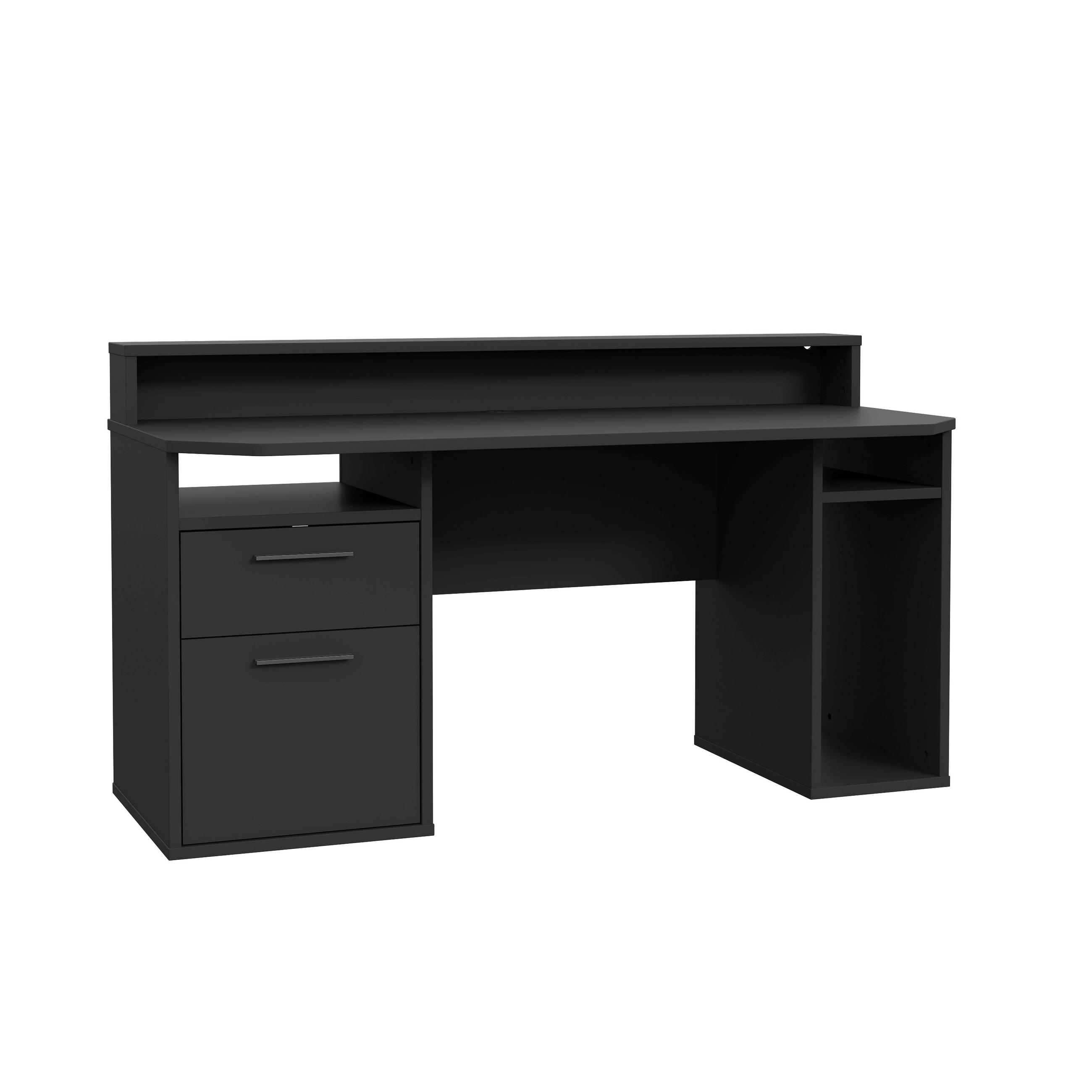 GAMING TISCH 160/72/91 cm in Schwarz - Schwarz, MODERN, Holzwerkstoff/Kunststoff (160/72/91cm) - MID.YOU