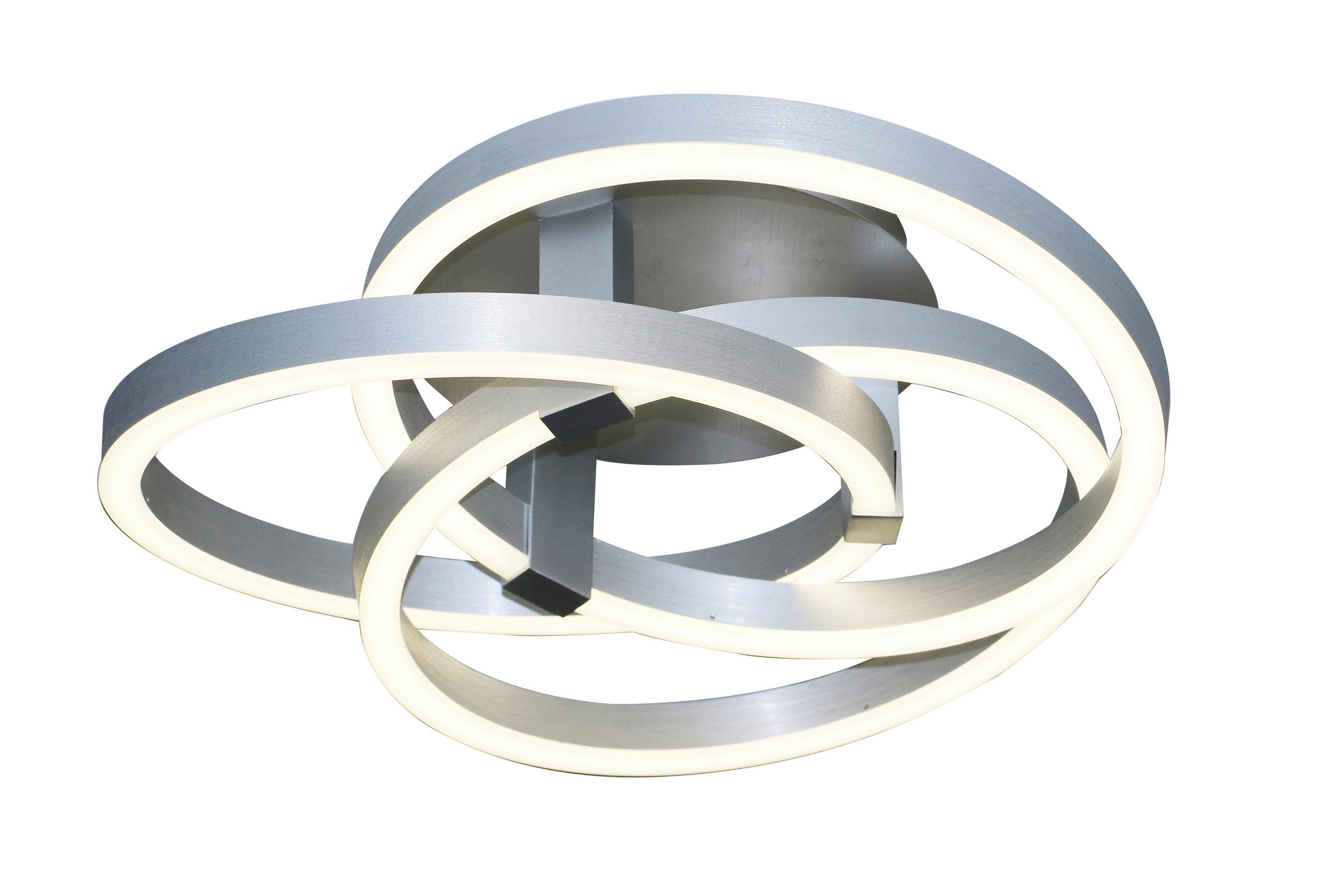 LED-DECKENLEUCHTE  Smart 70 cm  - Alufarben, Design, Kunststoff/Metall (70cm) - Näve