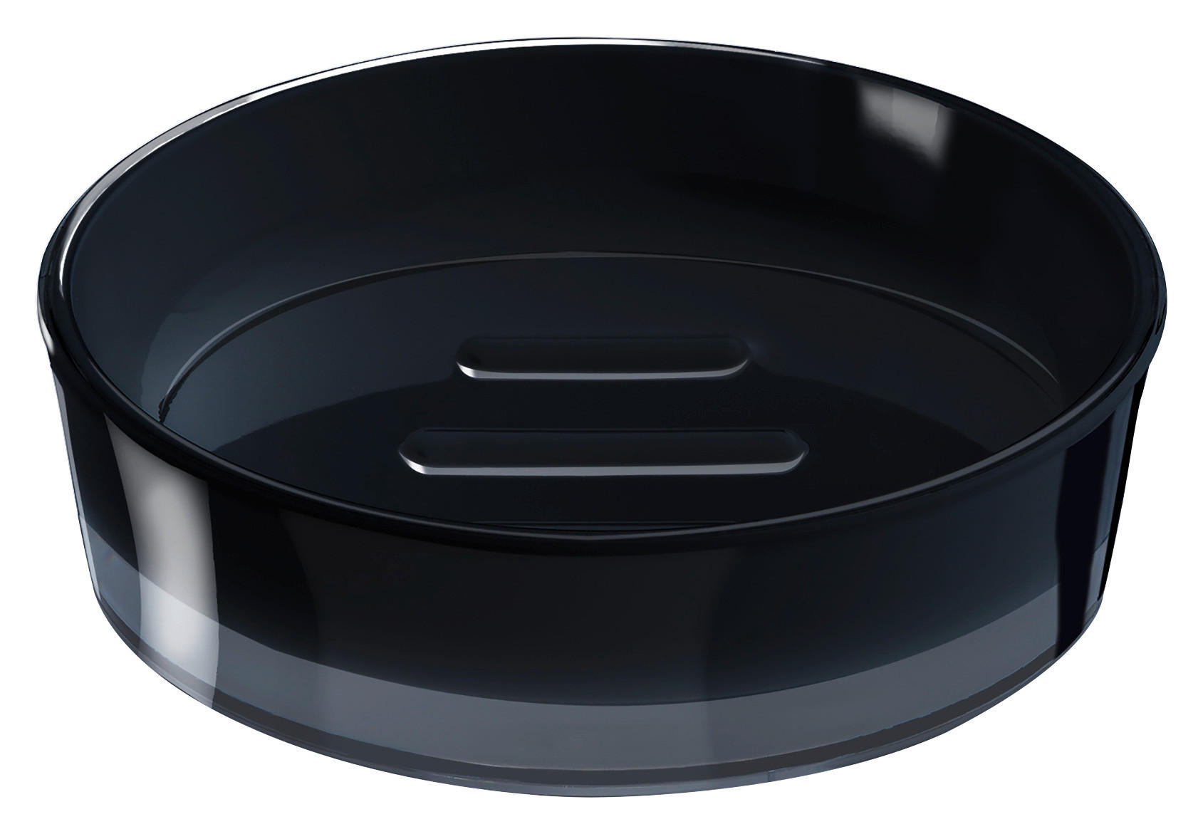 SEIFENSCHALE Kunststoff  - Schwarz, Basics, Kunststoff (10,3/3/10,3cm)