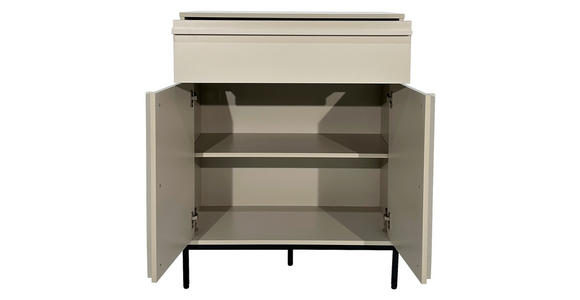 KOMMODE WABI  in 80/101/40 cm  - Hellgrau/Schwarz, Design, Holz/Holzwerkstoff (80/101/40cm) - Xora